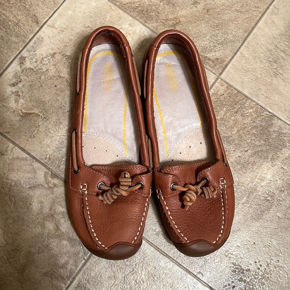 Like New Keen Women's Brown Leather Catalina Boat Shoe Size 9-1/2